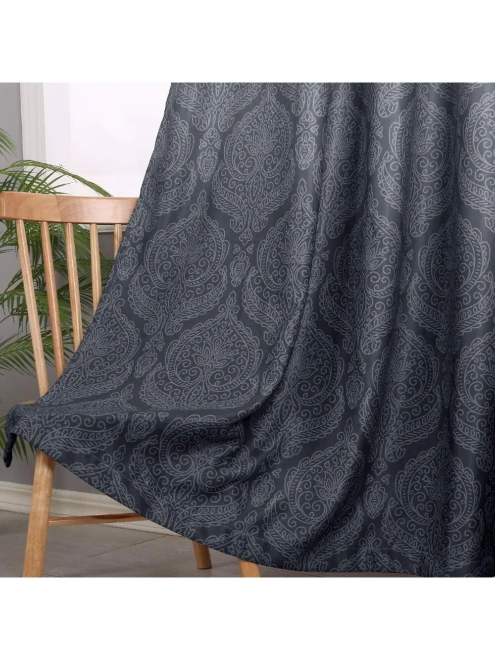 Ombre Blackout Curtains - Thermal Insulated Grommet Drapes, 52x84